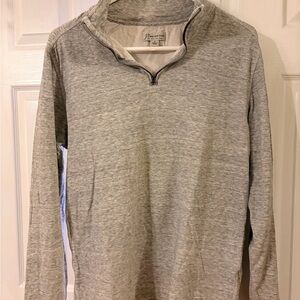 J. Crew Light Gray Knit Quarter-Zip
